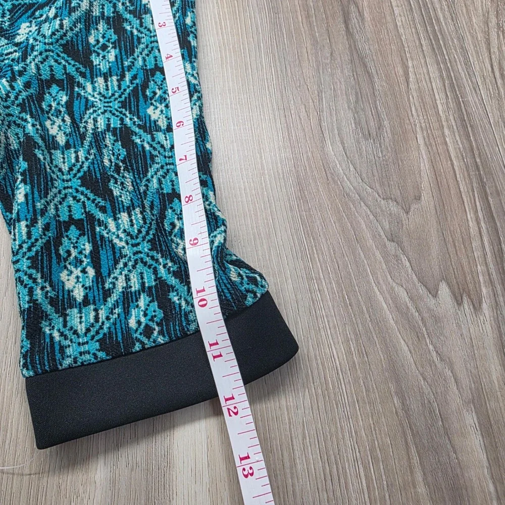 Bonnie Jean‎ Girls Dress Teal Black Geometric  Fit Flare 3/4 Sleeve Size 16 NWT